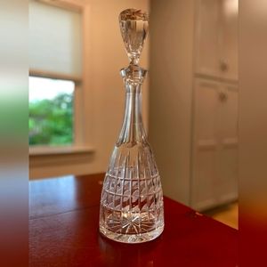Hand-cut, lead crystal decanter